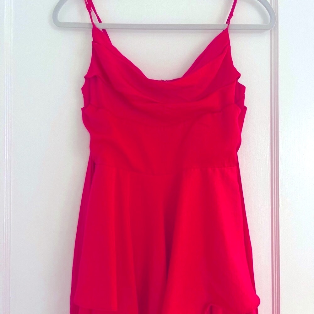 Mustard Seed Pink Romper/Dress Ruffled Tiered